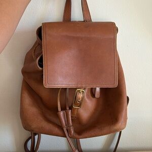 Coach leather backpack